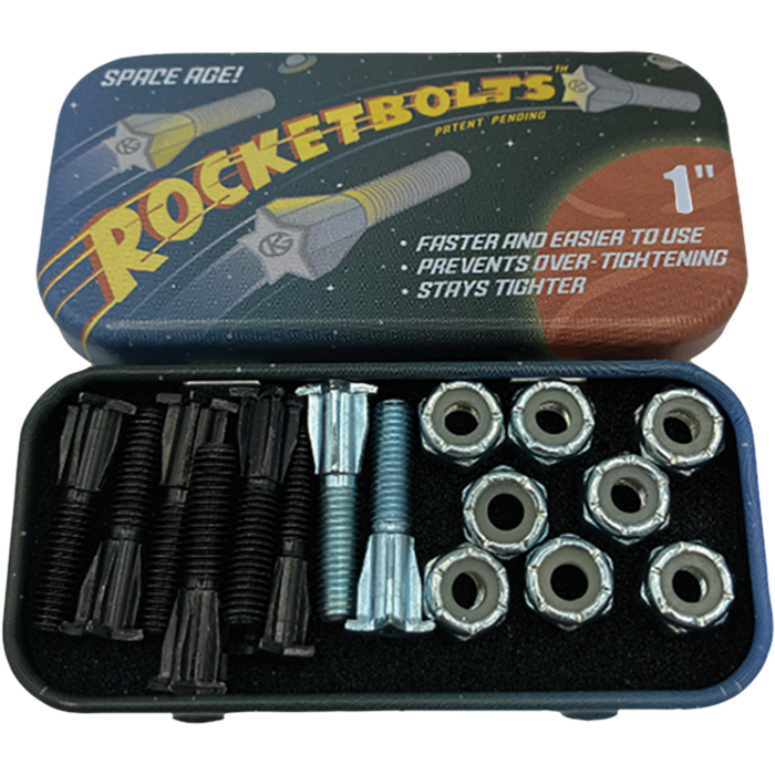 GK Rocket Bolts Hardware 1" Blk/sil 1set