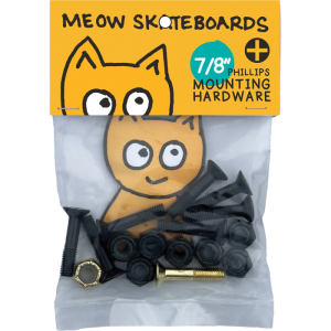 Meow 7/8" Phillips Hardware Set Blk/yel