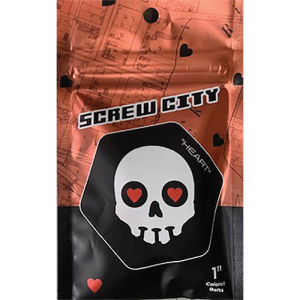 Screw City Hardware Set 1" Heart Red