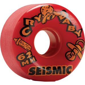 Seismic Cry Baby 62mm 84a Opaque Red Elixir