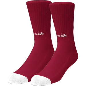 Choc Lost Chunk Socks Red/wht 1pr