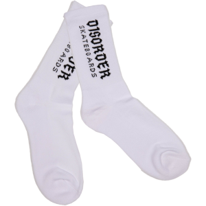 Disorder Logo Crew Socks Wht/blk
