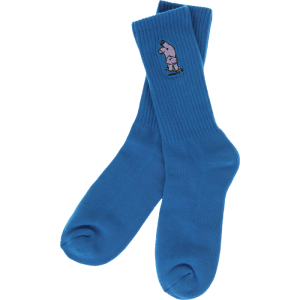 Found Hippo Crew Socks Blue 1pr