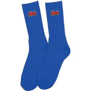 TM Devil Cat Crew Socks Blue 1pr