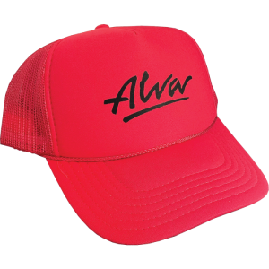 Alva OG Logo Mesh Trucker Hat Adj-Red/blk