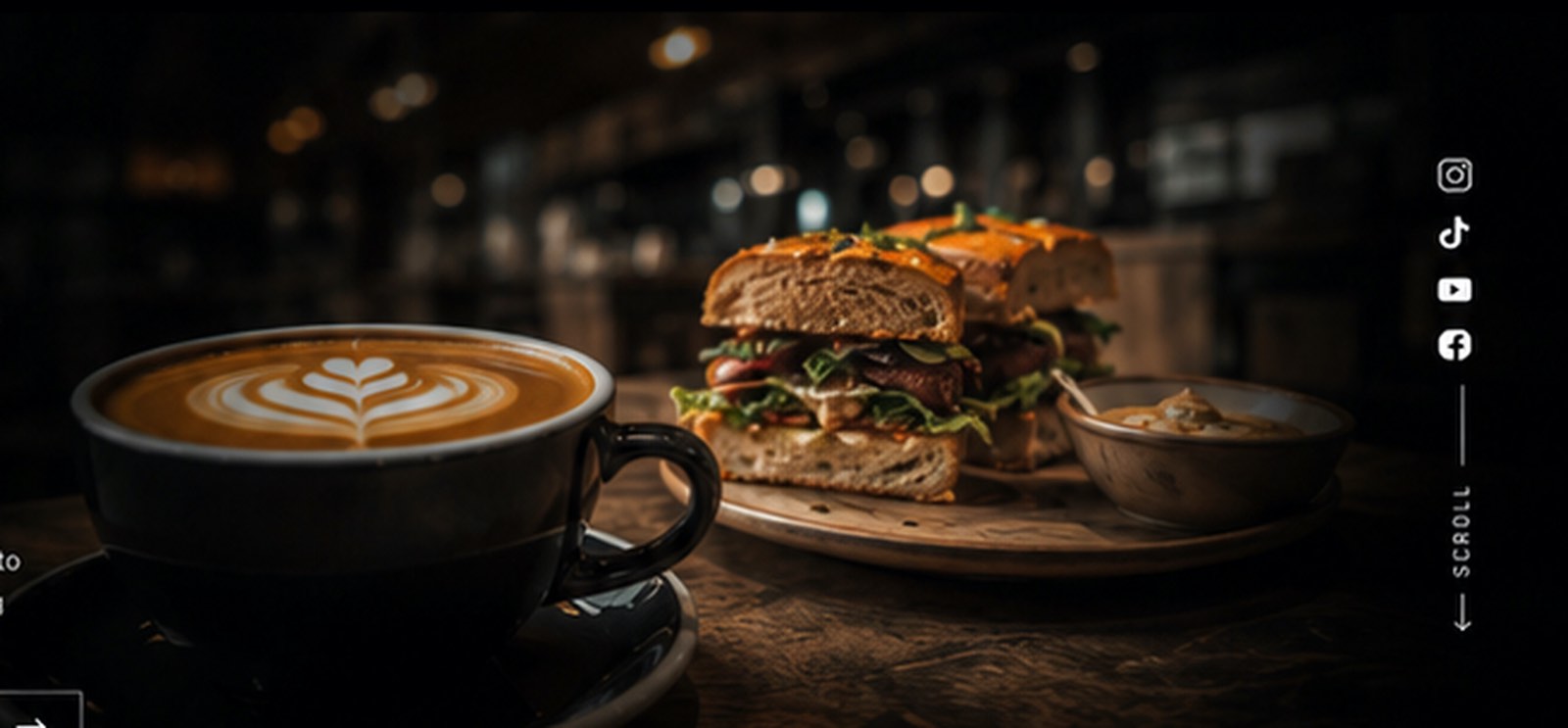 Coffee and sandwich at Community Kitchen and Coffee