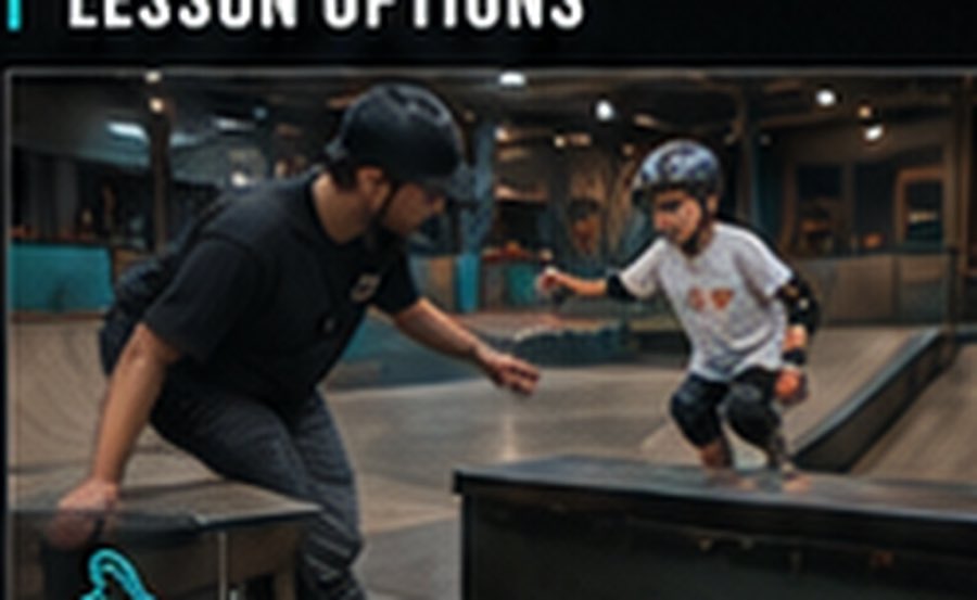 Beginner skate lesson in session at Community Skate Club