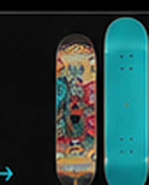 Skateboard decks at the Community Pro Shop