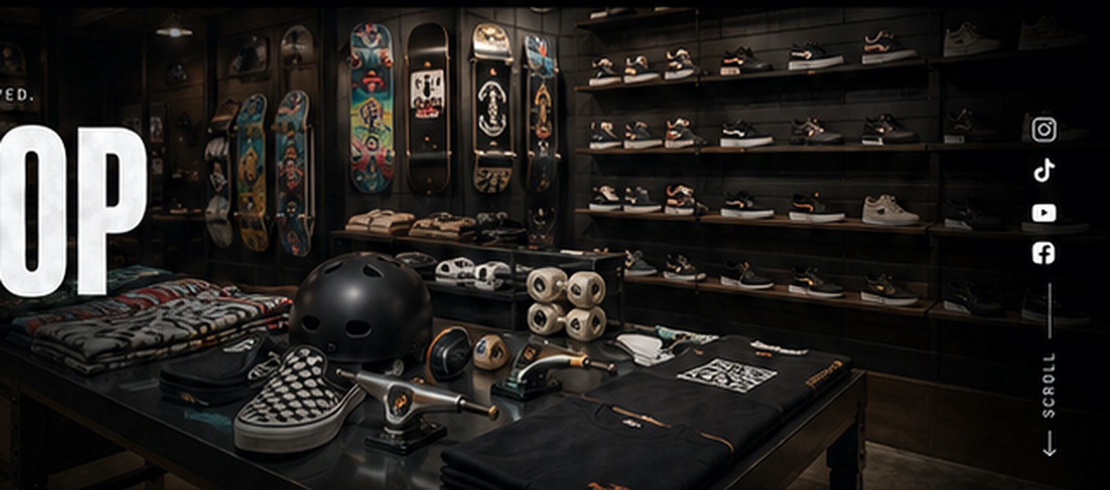 Skateshop interior at Community Skate Club